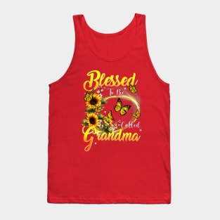 Blessed to be called Grandma Sunflower Lovers Tank Top